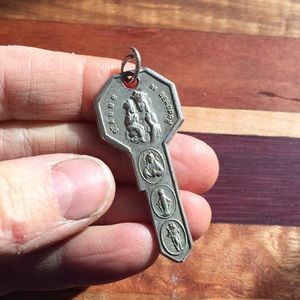St. Anne Be BEAUPRE ‘key’ medal pendant